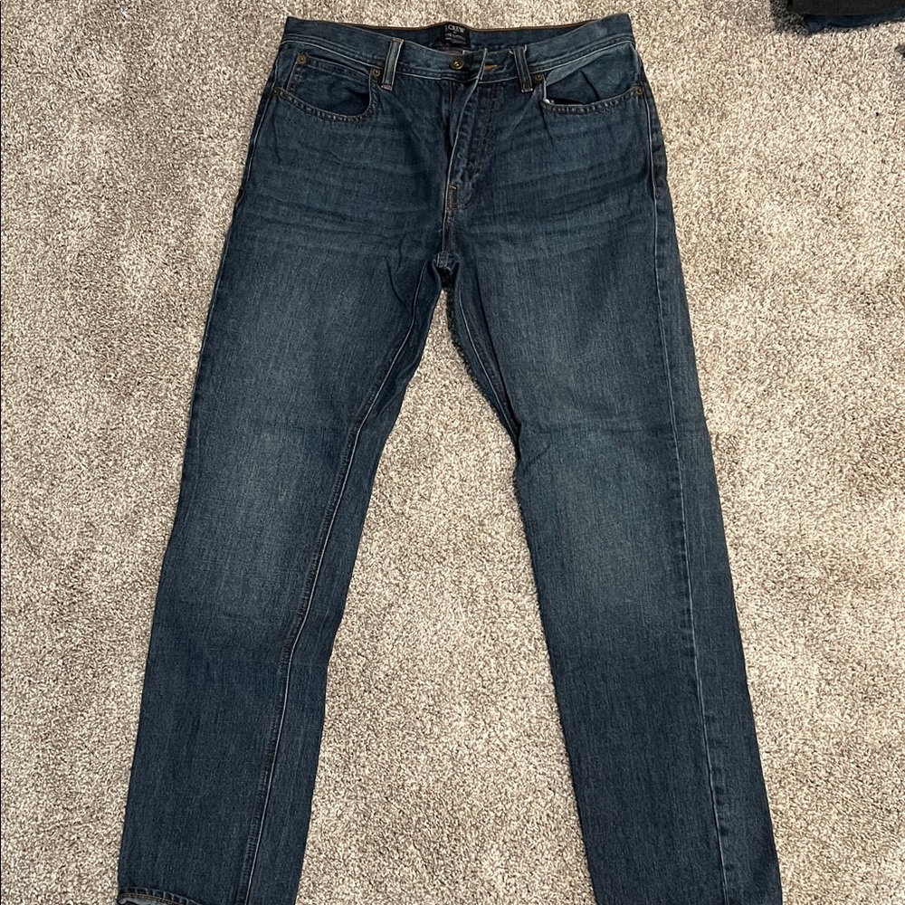 J. Crew Dark Blue Straight Jeans